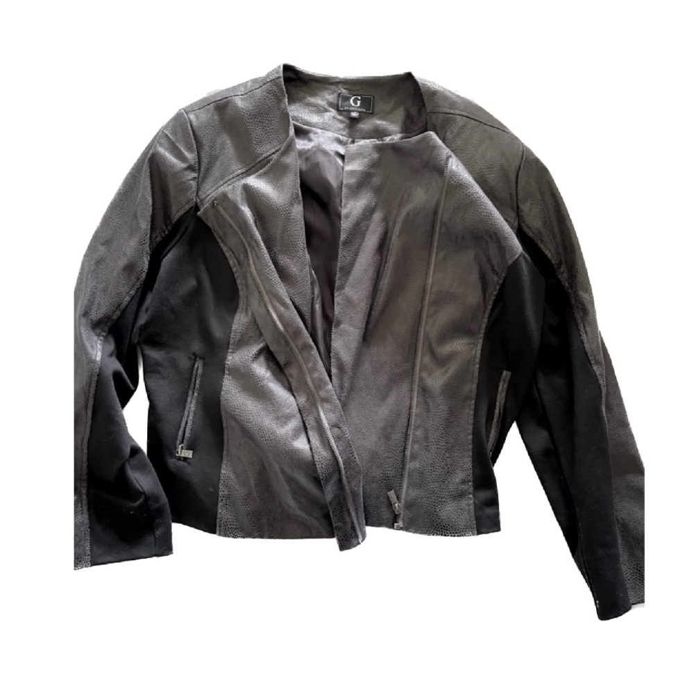 G by Giuliana Lightweight Faux Leather Moto Jacket 2X